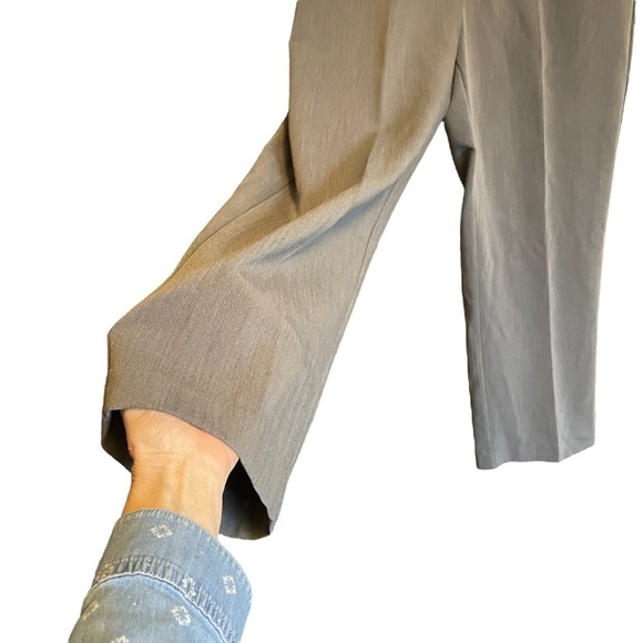 Zara Grey Dress Pants-Front zip-Waistband less-Wide leg Size XL-NWT - Picture 3 of 9